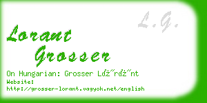 lorant grosser business card